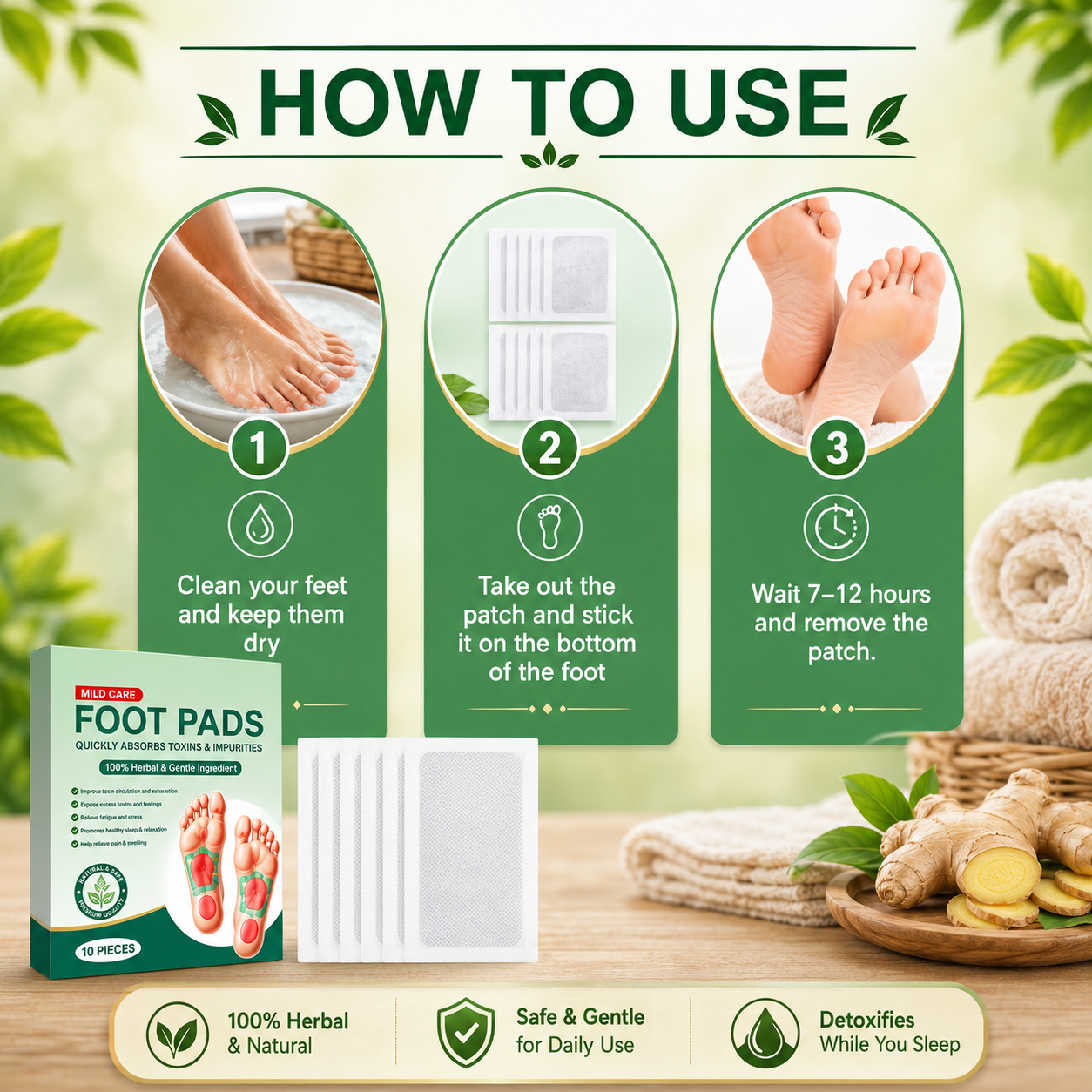 💫🦶 Toxin Away🍀 Foot Pads🍃(Buy 10 Get 20 Free🎁Pack of 30)