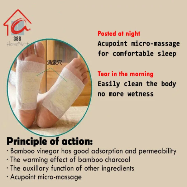 100% Herbal & Gentle Ingredient Detox Foot Pads (BUY 10 GET 20 FREE Pack of 30)