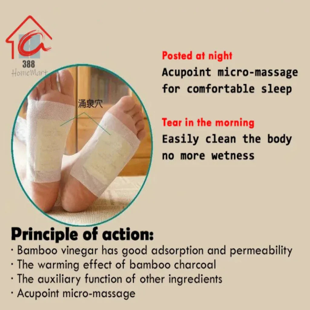 Herbal Detox Foot Pads – Deep Cleansing & Relaxation ( Buy 10 Get 30 Free)