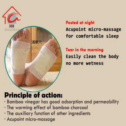 Herbal Detox Foot Pads – Deep Cleansing & Relaxation ( Buy 10 Get 30 Free)