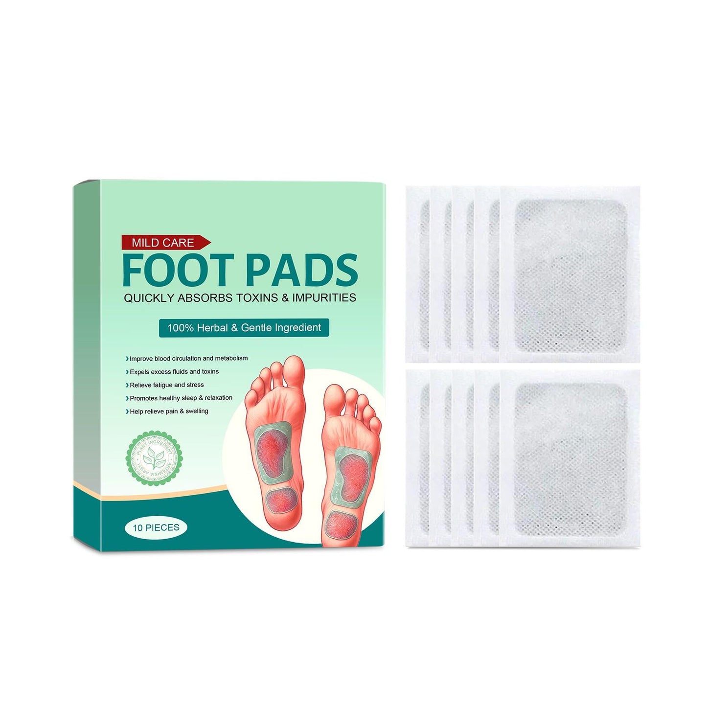 Herbal Detox Foot Pads – Deep Cleansing & Relaxation ( Buy 10 Get 30 Free)