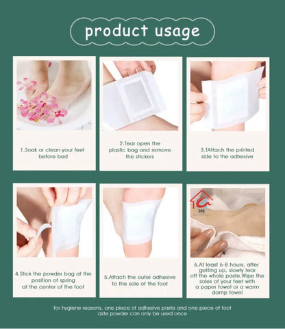 Herbal Detox Foot Pads – Deep Cleansing & Relaxation ( Buy 10 Get 30 Free)