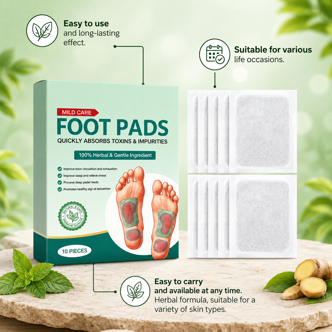 💫🦶 Toxin Away🍀 Foot Pads🍃(Buy 10 Get 20 Free🎁Pack of 30)
